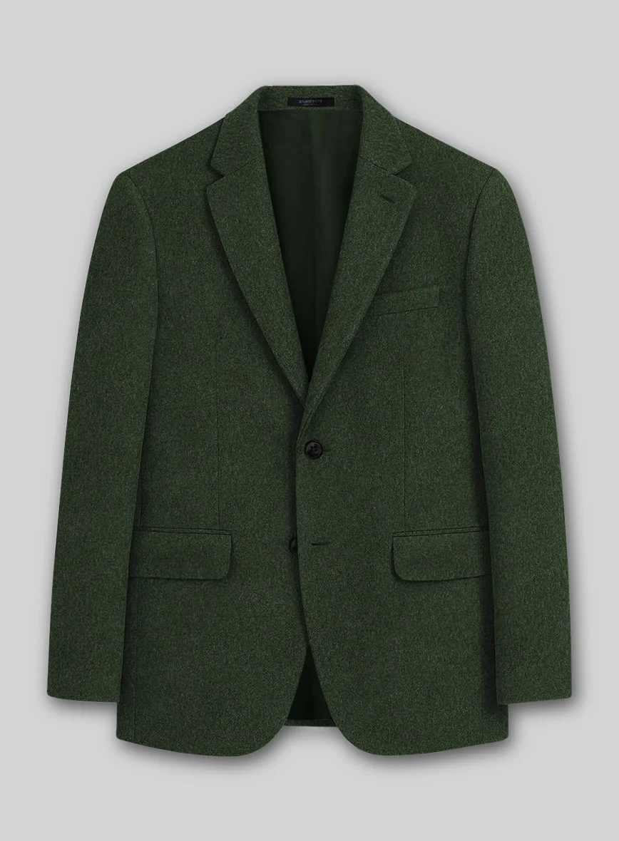 Colombo Olive Green Cashmere Jacket - Image 2