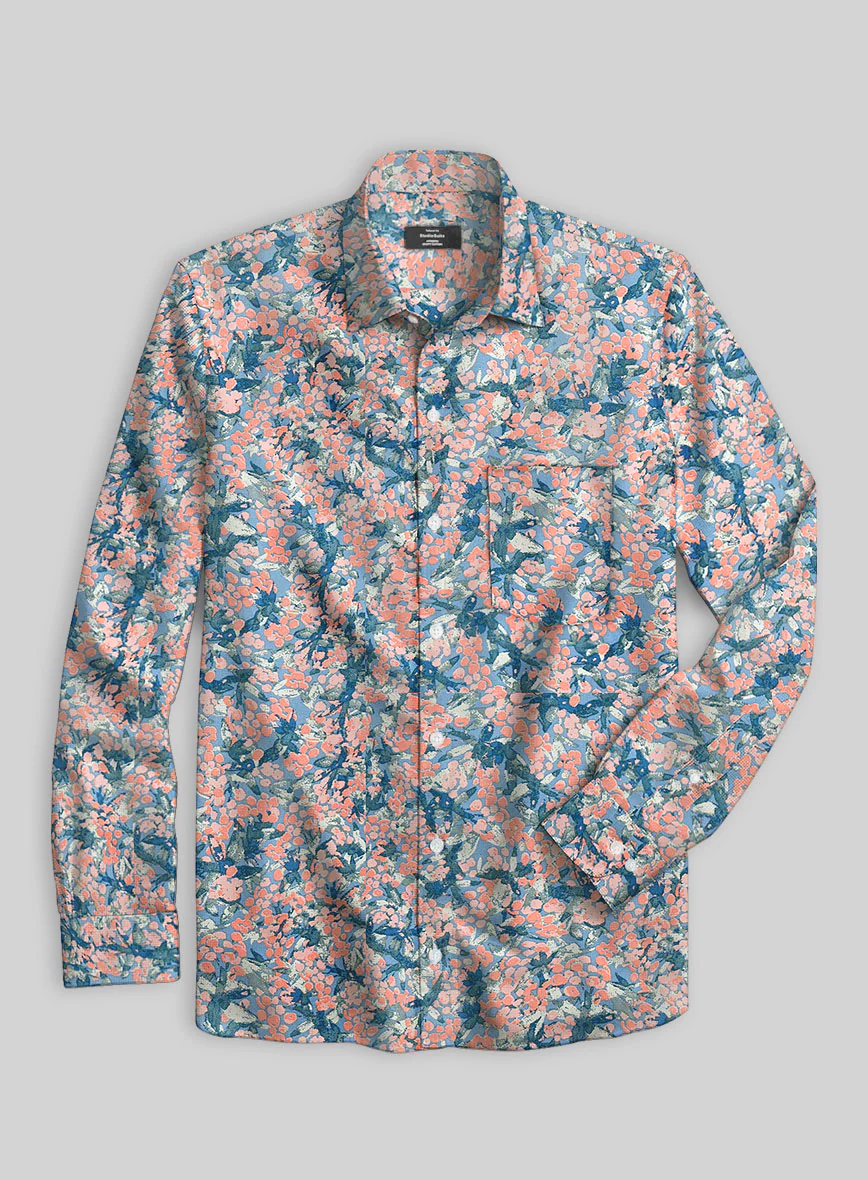 Coral Crush Cotton Lycra Shirt - Image 2