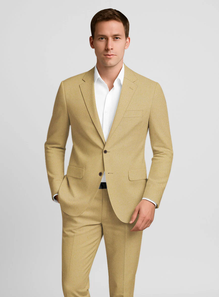 Cotton Drill Khaki Stretch Jacket - Image 2