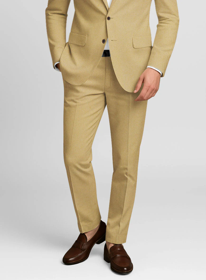 Cotton Drill Khaki Stretch Pants - Image 2