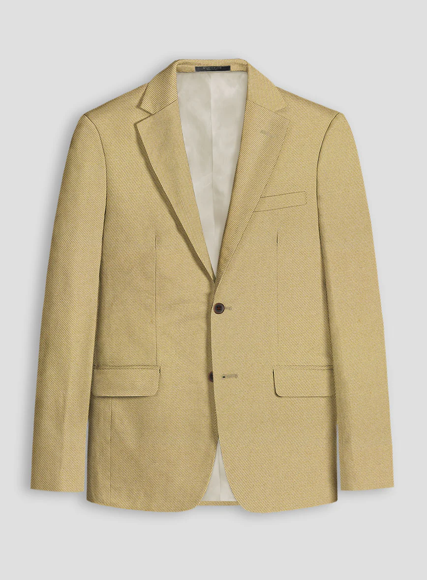 Cotton Drill Khaki Stretch Suit - Image 2