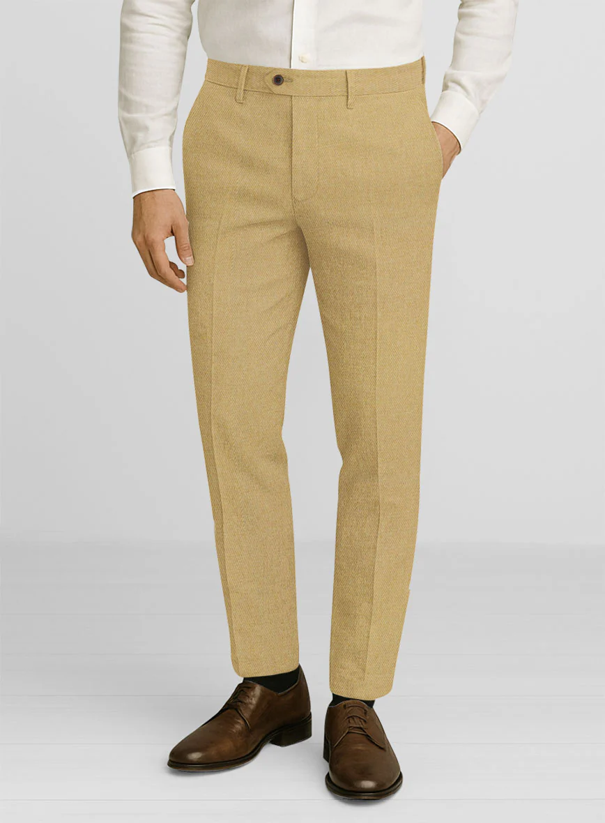 Cotton Drill Khaki Stretch Suit - Image 4