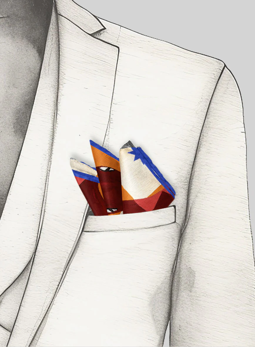 Crimson Coil Silk Pocket Square - Image 4