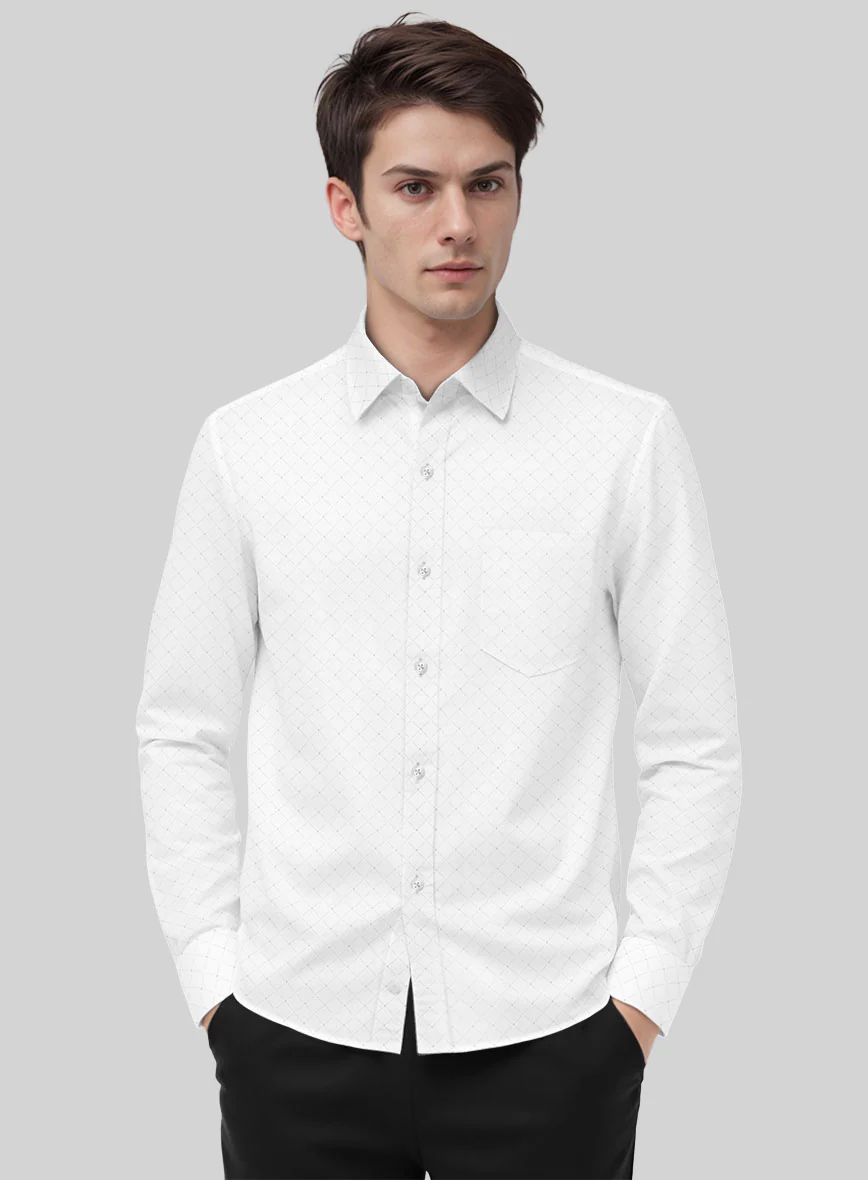 Crissdot White Cotton Shirt - Image 2