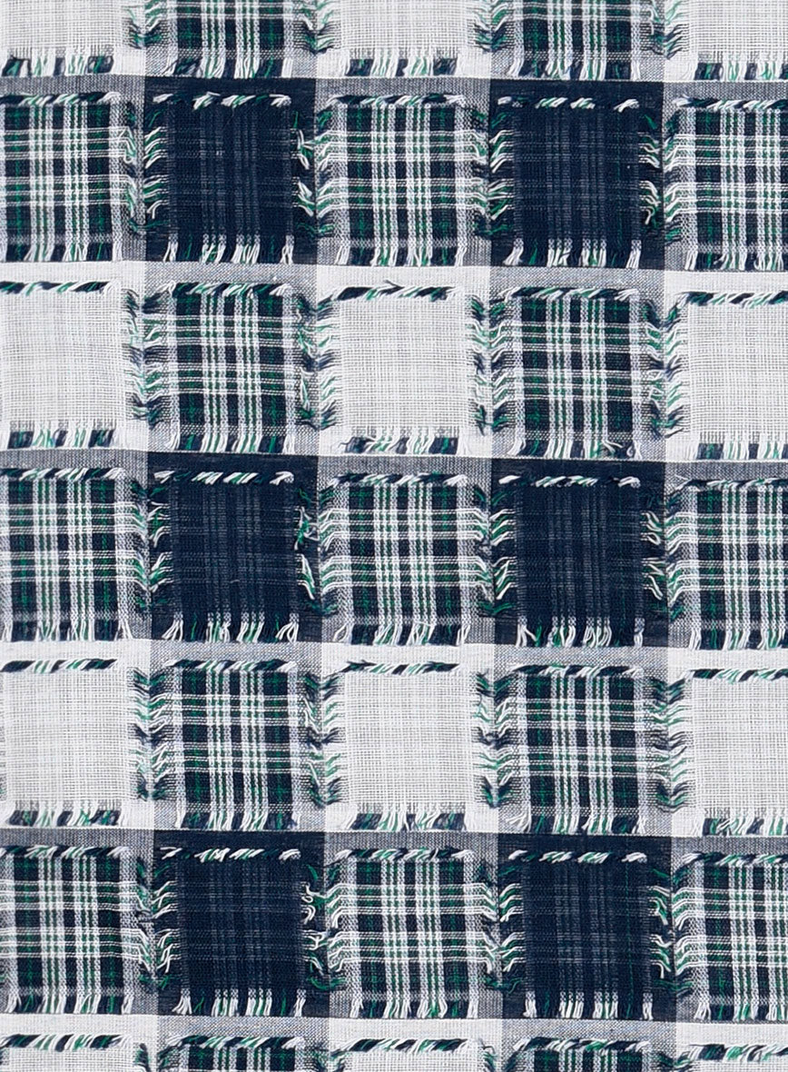 Crossfade Check Patchwork Cotton Shirt - Image 4