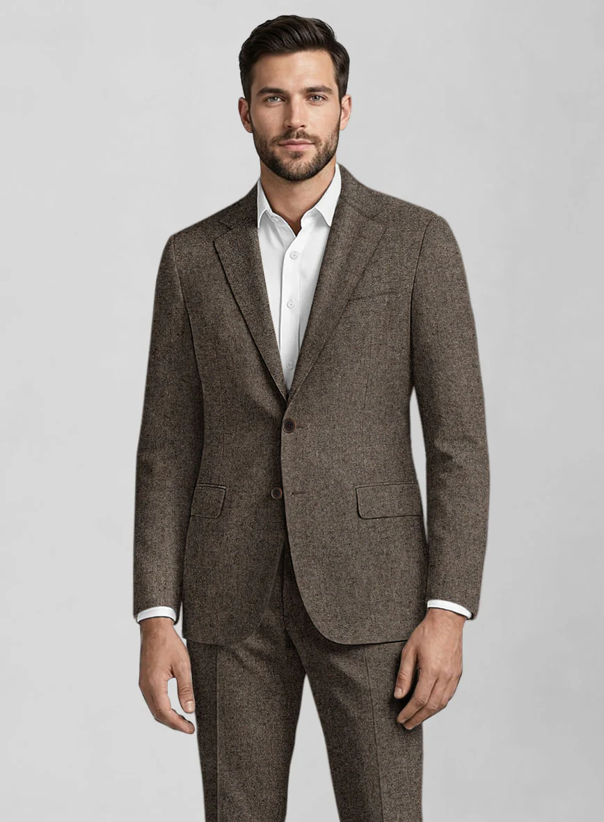 Dapper Brown Tweed Suit - Image 3