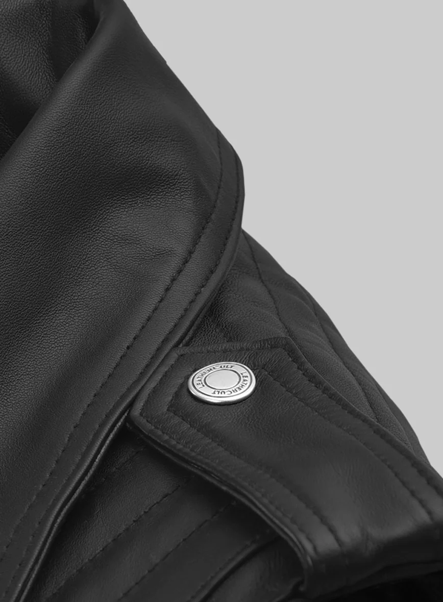 Dargee Black Biker Leather Vest - Image 4