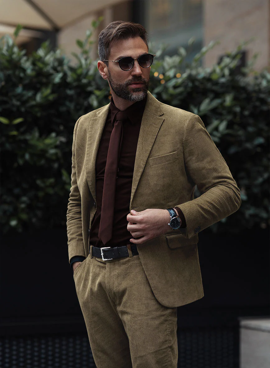 Dark Beige Corduroy Jacket - Image 2