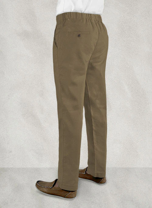 Easy Pants Dark Beige Cotton Canvas - Image 2