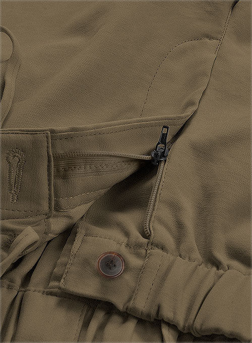 Easy Pants Dark Beige Cotton Canvas - Image 7