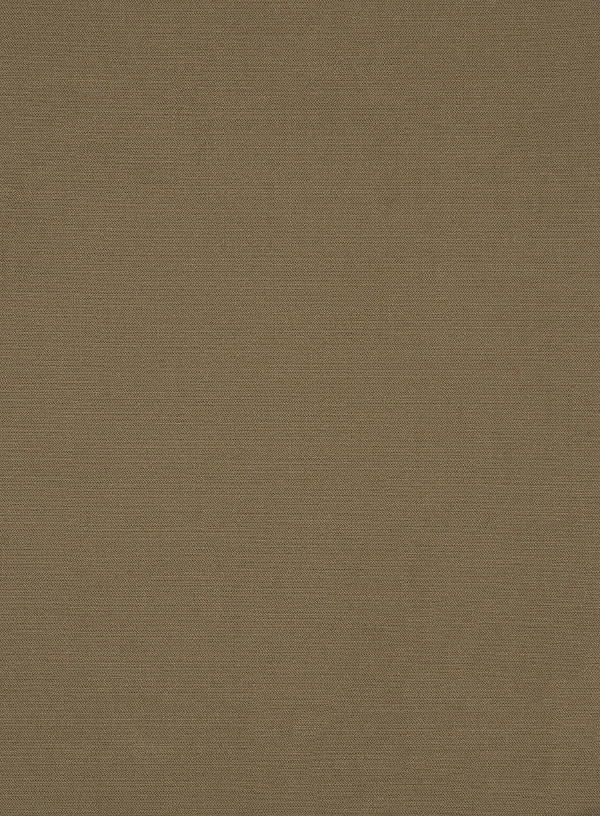 Dark Beige Feather Cotton Canvas Stretch Jacket - Image 2