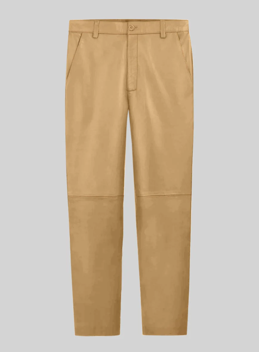 Dark Beige Leather Suit - Image 2