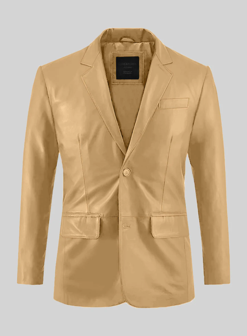 Dark Beige Leather Suit - Image 3