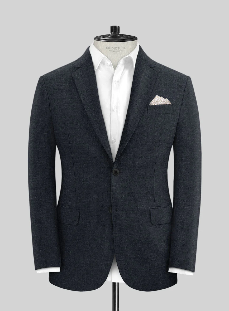 Dark Blue Linen Suit - Image 5