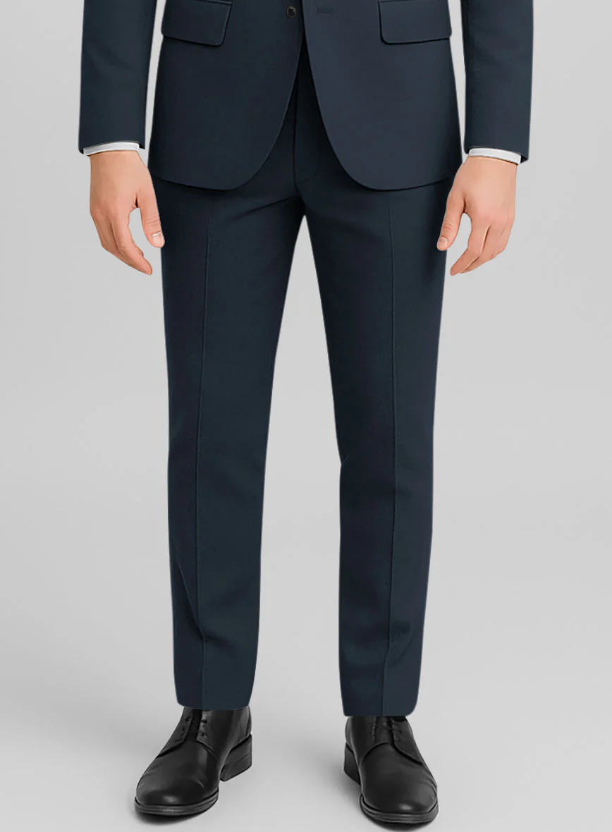 Dark Blue Stretch Chino Pants - Image 2