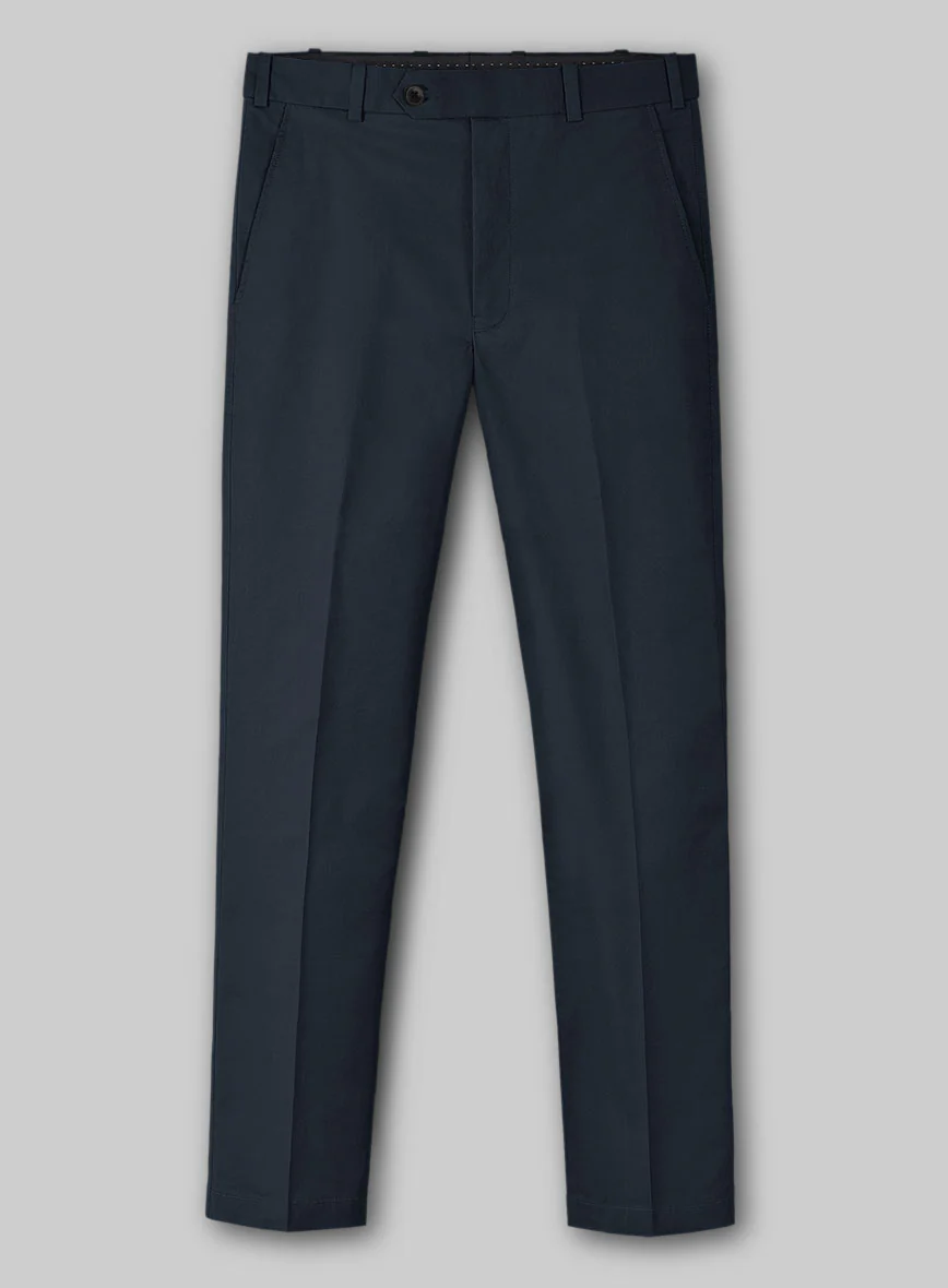 Dark Blue Stretch Chino Suit - Image 4