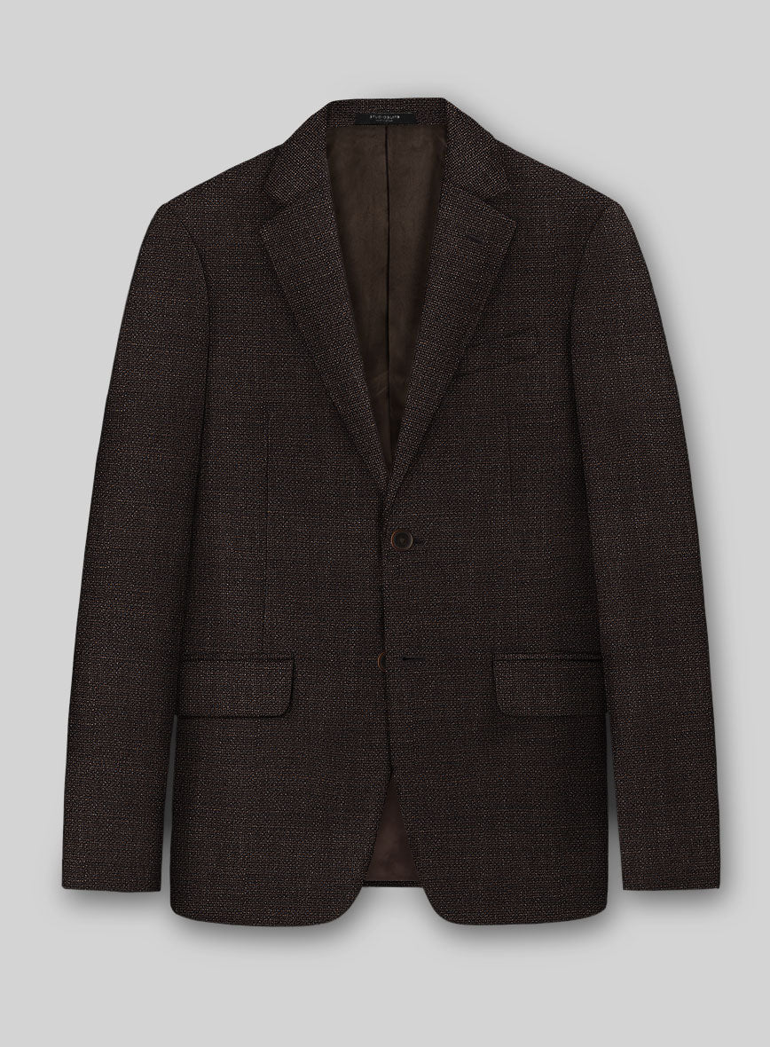 Dark Brown Hopsack Suit - Image 2