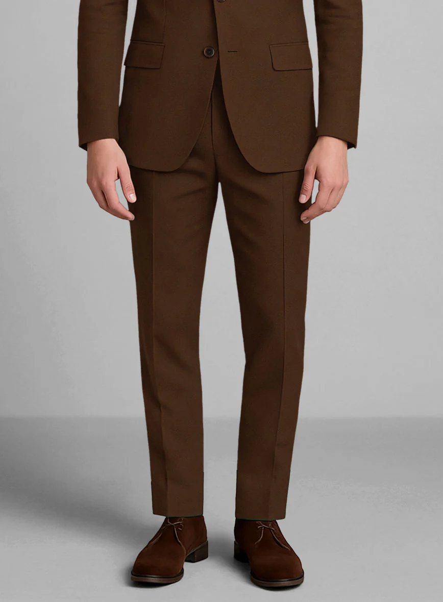 Dark Brown Napoli Stretch Light Weight Cotton Suit - Image 5