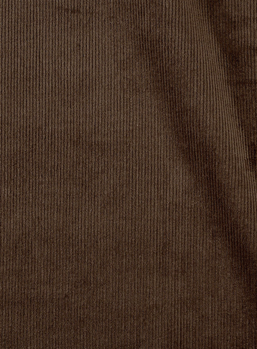 Dark Brown Stretch Pin Corduroy Jacket - Image 3