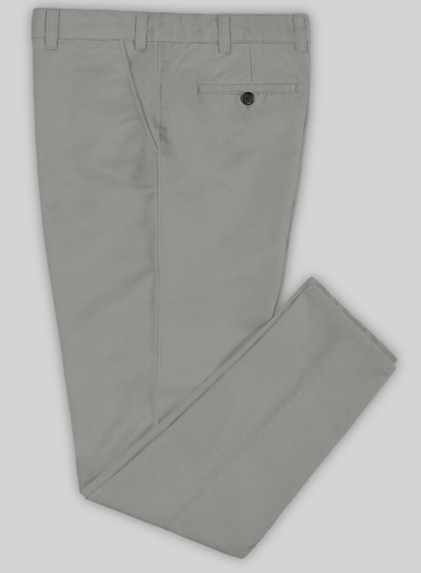 Washed Dark Gray Stretch Chino Pants - Image 3