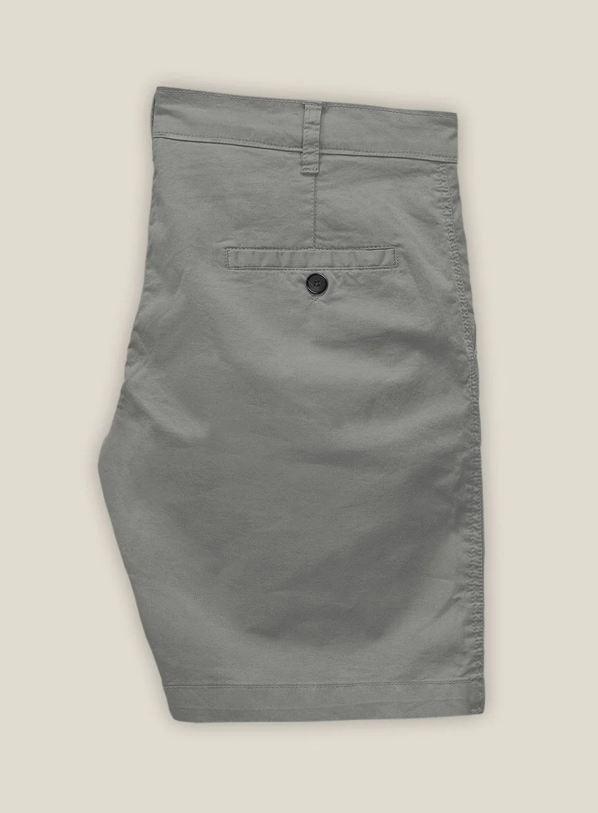 Dark Gray Stretch Chino Shorts - Image 2