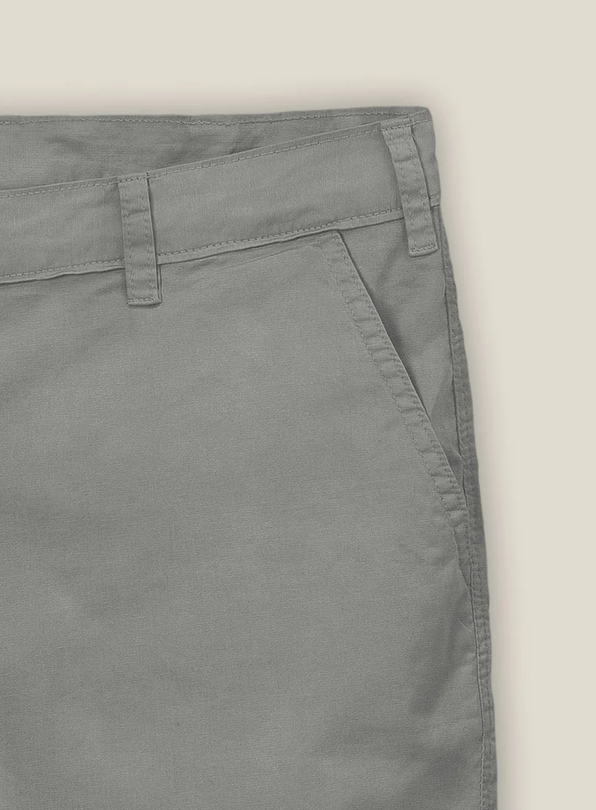 Dark Gray Stretch Chino Shorts - Image 3