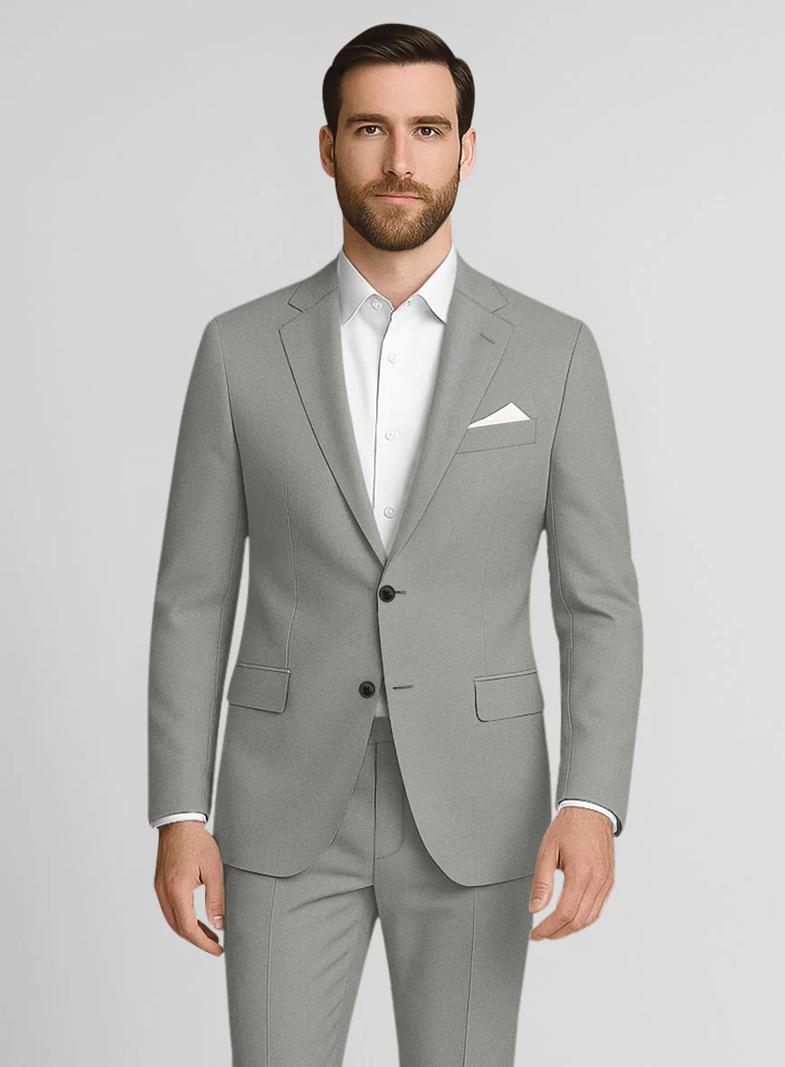 Dark Gray Stretch Chino Suit - Image 3