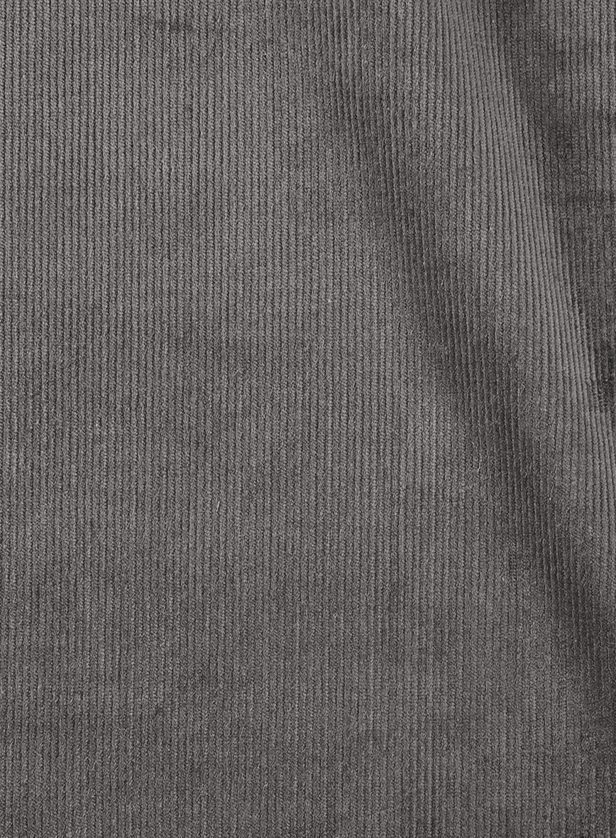 Dark Gray Stretch Pin Corduroy Jacket - Image 3