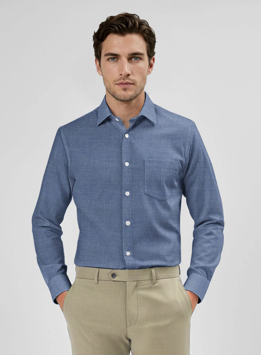 Dark Horizon Twill Cotton Shirt