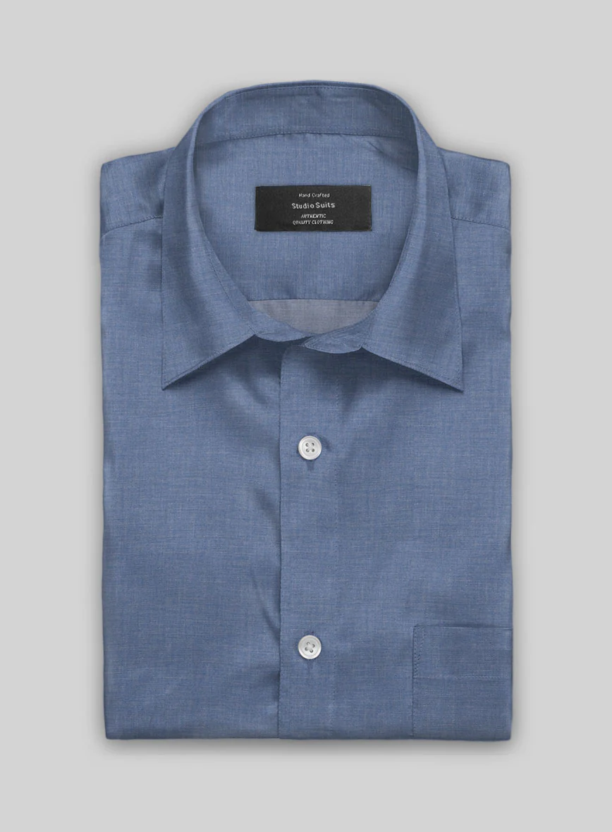 Dark Horizon Twill Cotton Shirt - Image 2