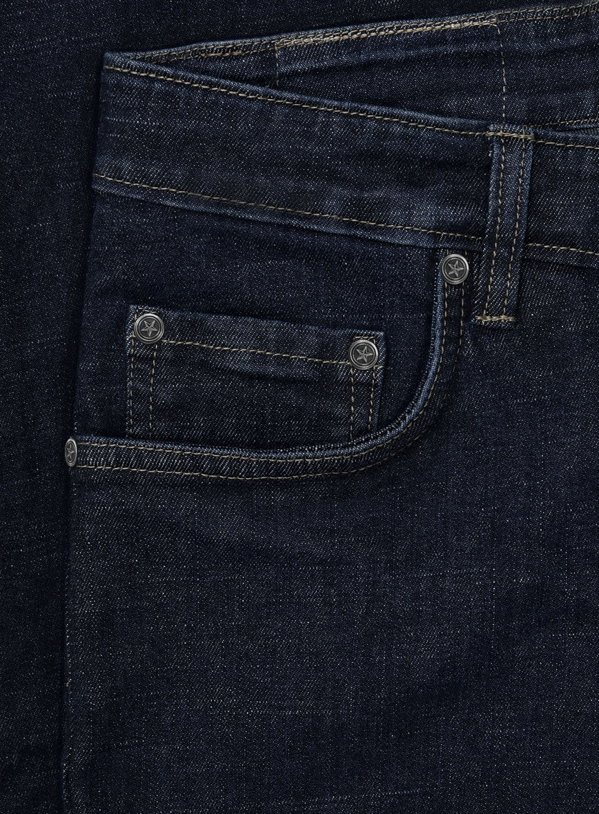Dark Indigo Stretch Denim Jeans - Image 4