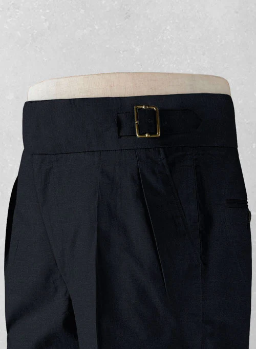 Dark Navy Blue Chino Gurkha Trousers - Image 4