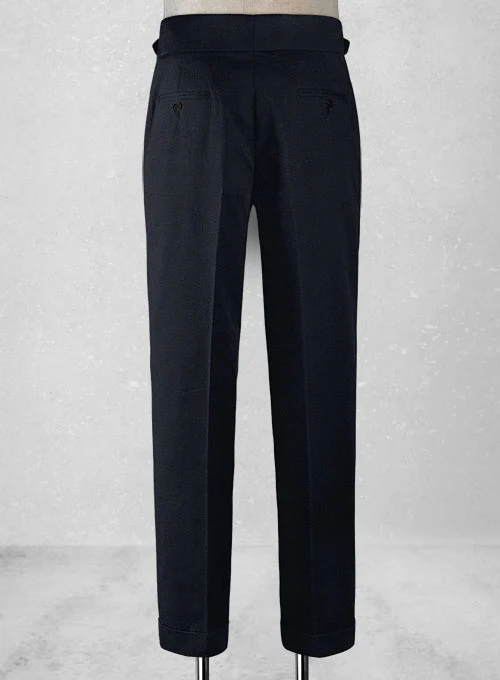 Dark Navy Blue Chino Gurkha Trousers - Image 5