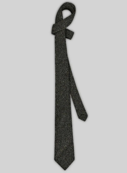 Tweed Tie - Dark Olive Flecks Donegal - Image 2