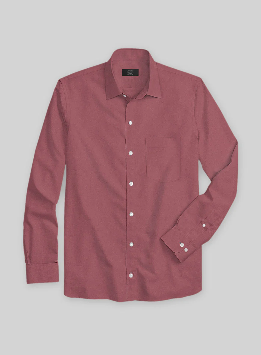 Dark Rose Stretch Poplene Shirt - Image 3