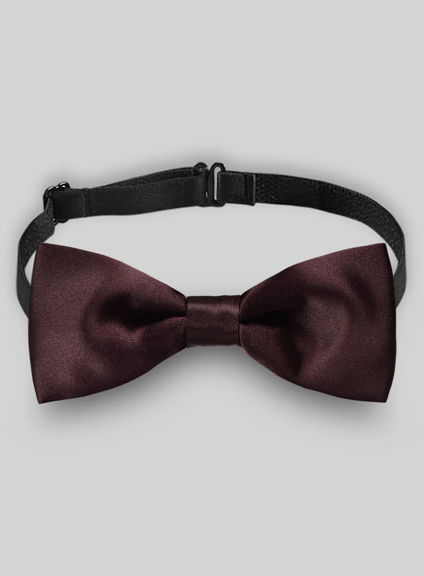 Dark Wine Satin Bow - Image 2