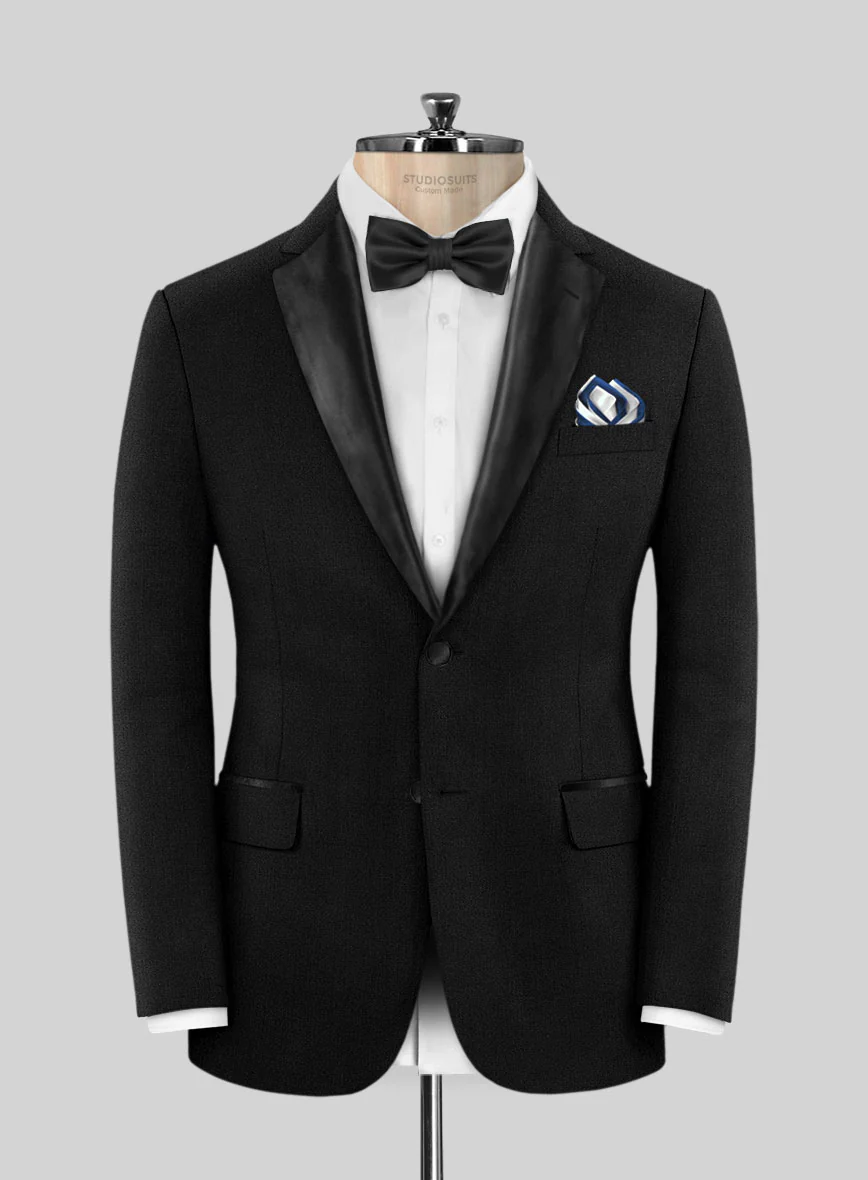 Deep Black Tuxedo Suit - Image 2