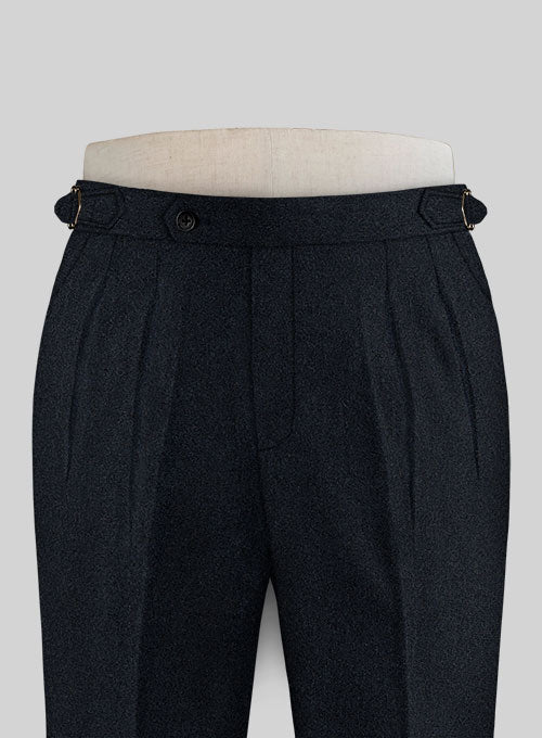 Deep Blue Heavy Highland Tweed Trousers - Image 4