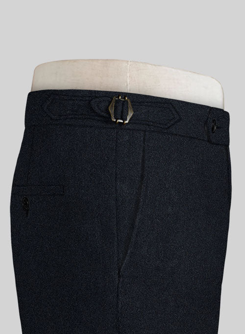 Deep Blue Heavy Highland Tweed Trousers - Image 6