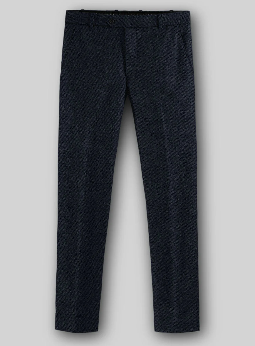 Deep Blue Heavy Tweed Pants - Image 2