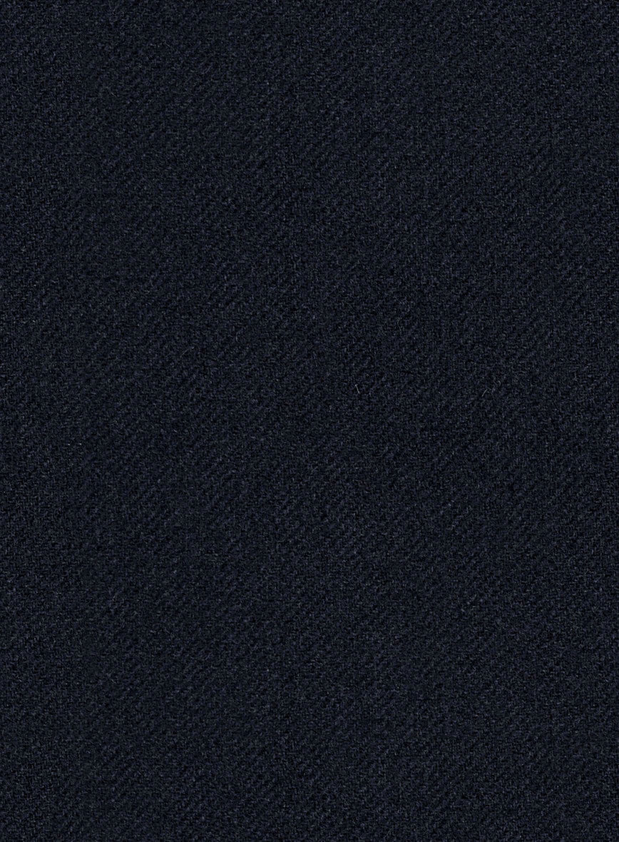 Deep Blue Heavy Tweed Pea Coat - Image 4