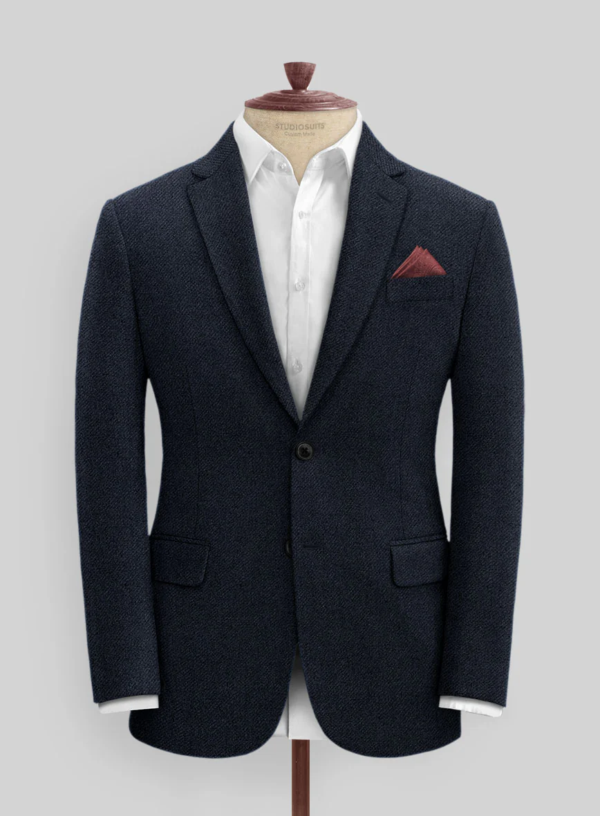 Deep Blue Heavy Tweed Suit - Image 4