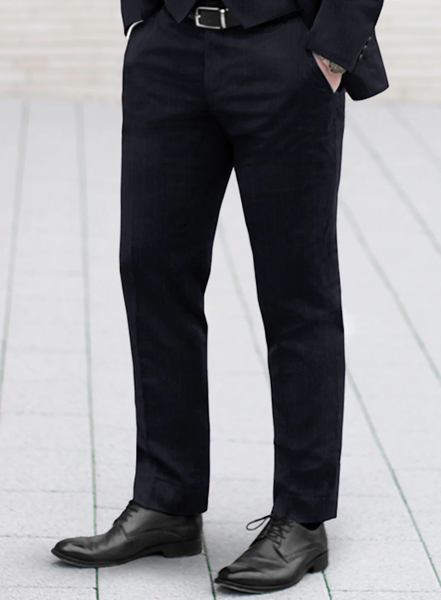 Deep Blue Old World Stripe Wool Suit - Image 5