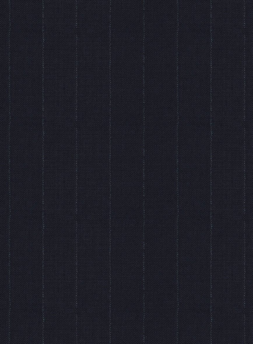 Deep Blue Old World Stripe Wool Suit - Image 7