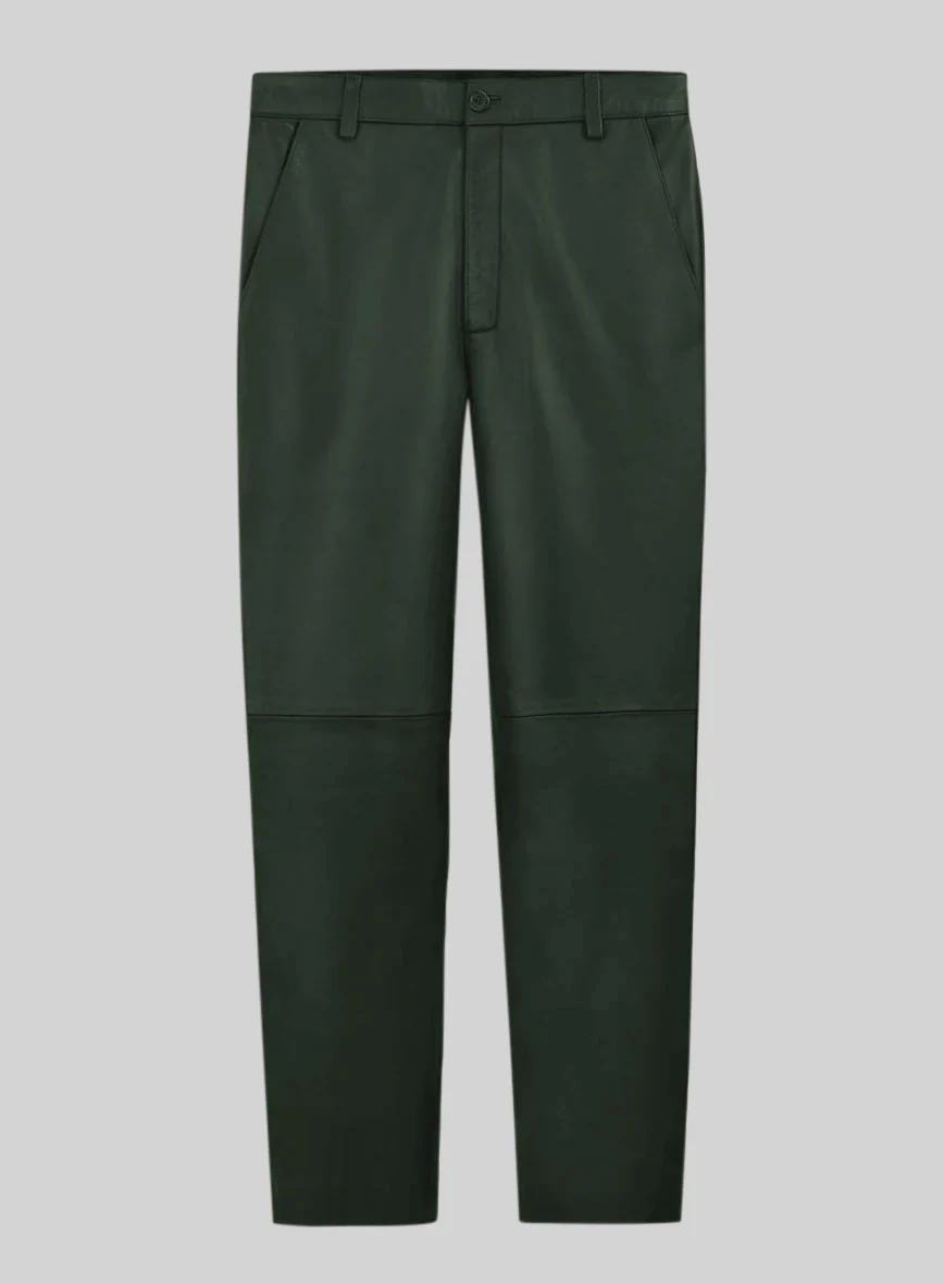 Deep Olive Leather Suit - Image 3