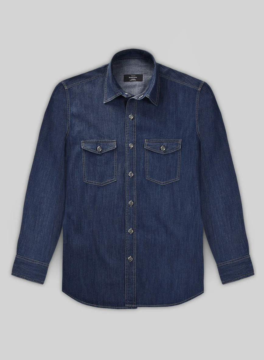Denim Shirt - Hard Washed - Image 2