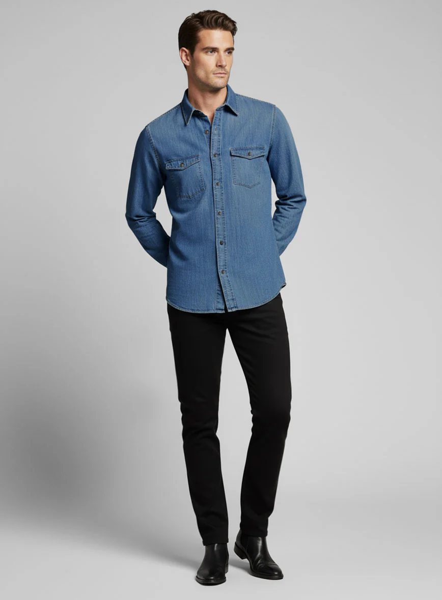 Denim Shirt - Light Washed - Image 2