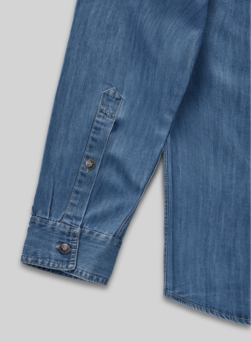 Denim Shirt - Light Washed - Image 5