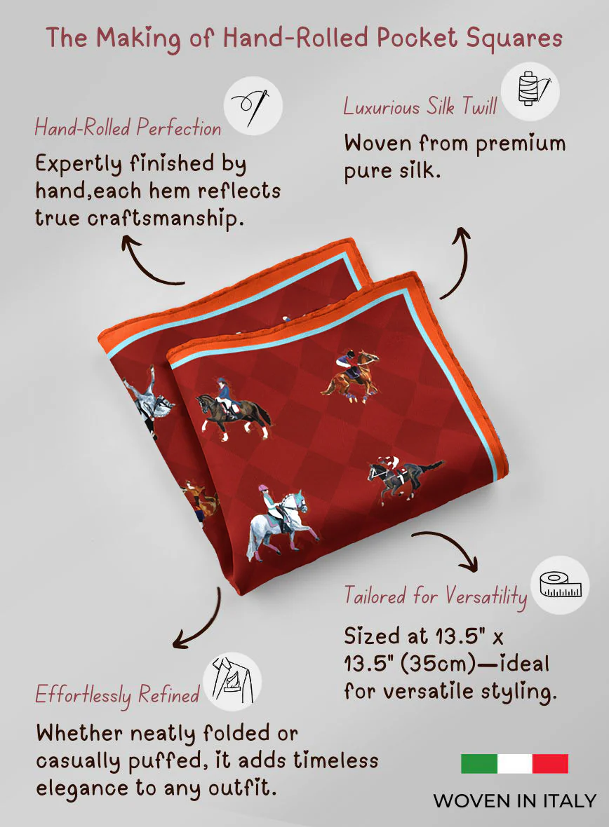 Derby Royale Silk Pocket Square - Image 5