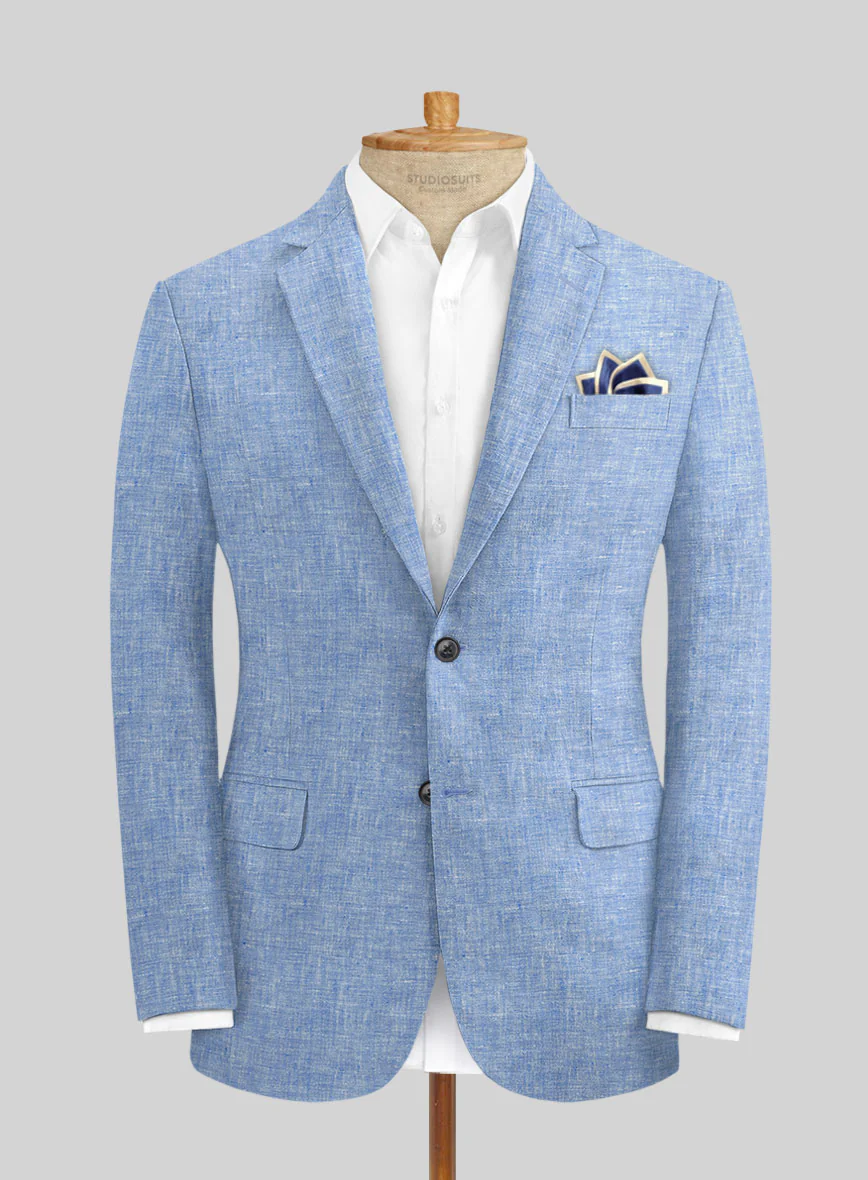 Desert Blue Linen Jacket - Image 3